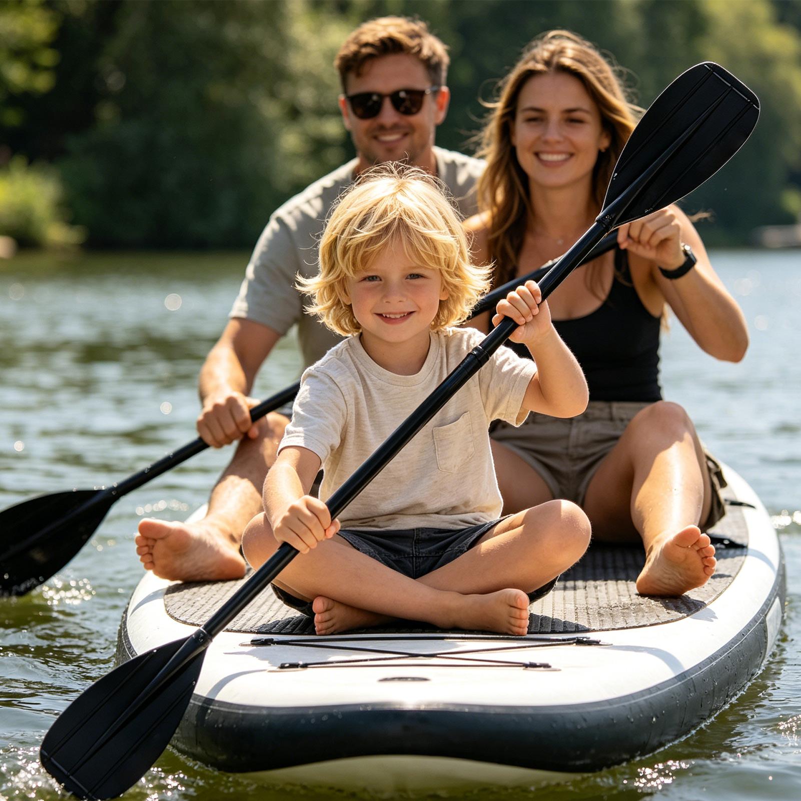 Fishing Kayak Paddle - カーボンファイバーパドル 2 セクション軽量ダブルヘッドパドルボード釣りカヤックパドル子供用ローイングツーリング湖川海