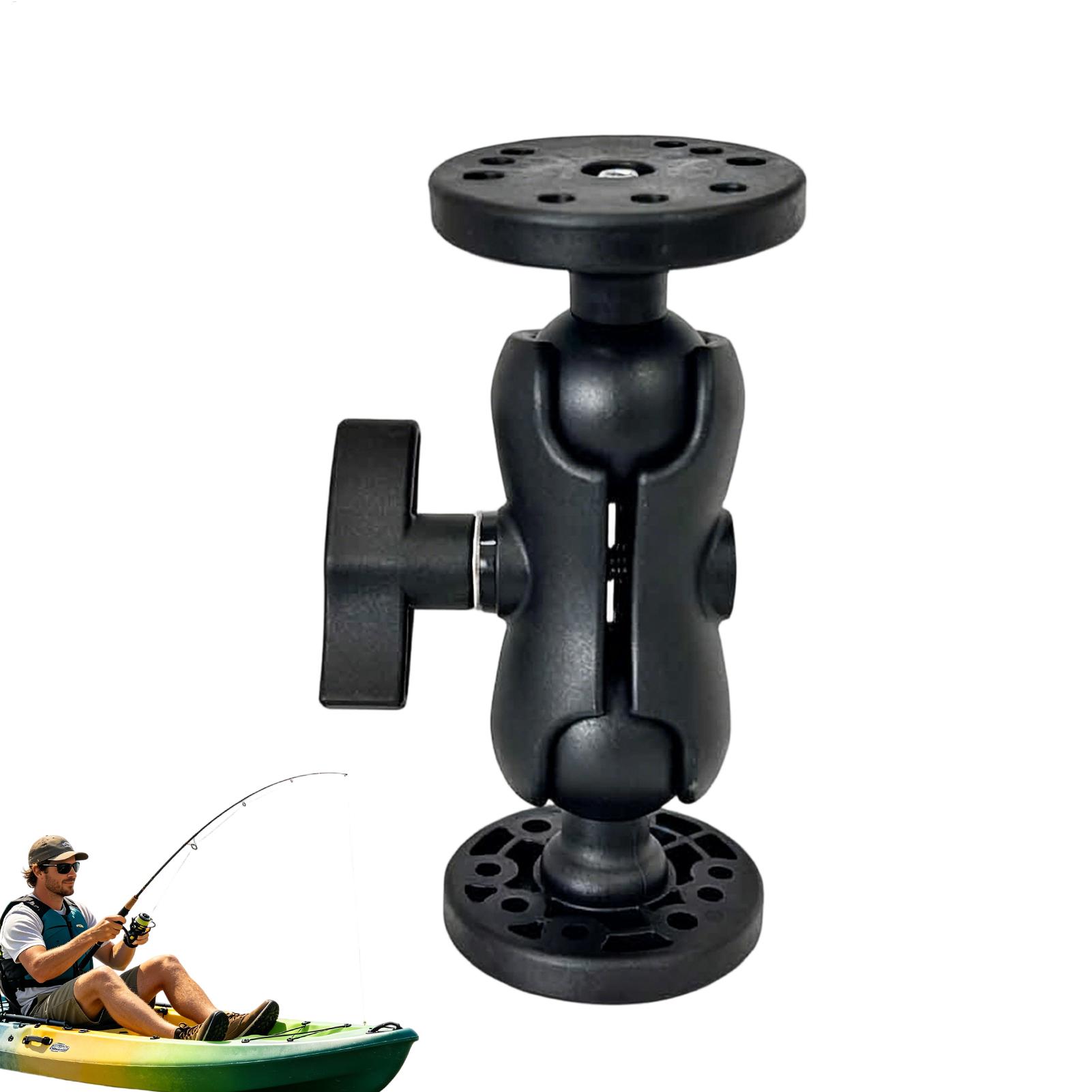 Fishing Kayak Fish Finder Mount - カヤック用魚群探知機マウント 360度調整可能なカヤックトランスデューサーホルダー 魚群探知機マウント ボート用 湖・川での釣り用