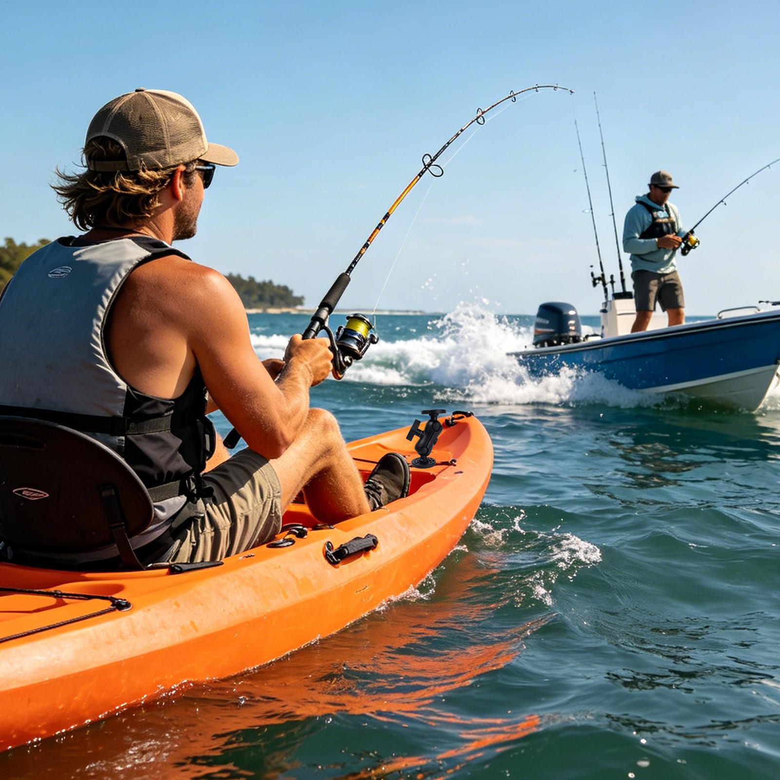 Fishing Kayak Fish Finder Mount - カヤック魚群探知機マウント 360度調整可能 カヤックトランスデューサーホルダー 魚群探知機マウント ボート用 ボート釣り用
