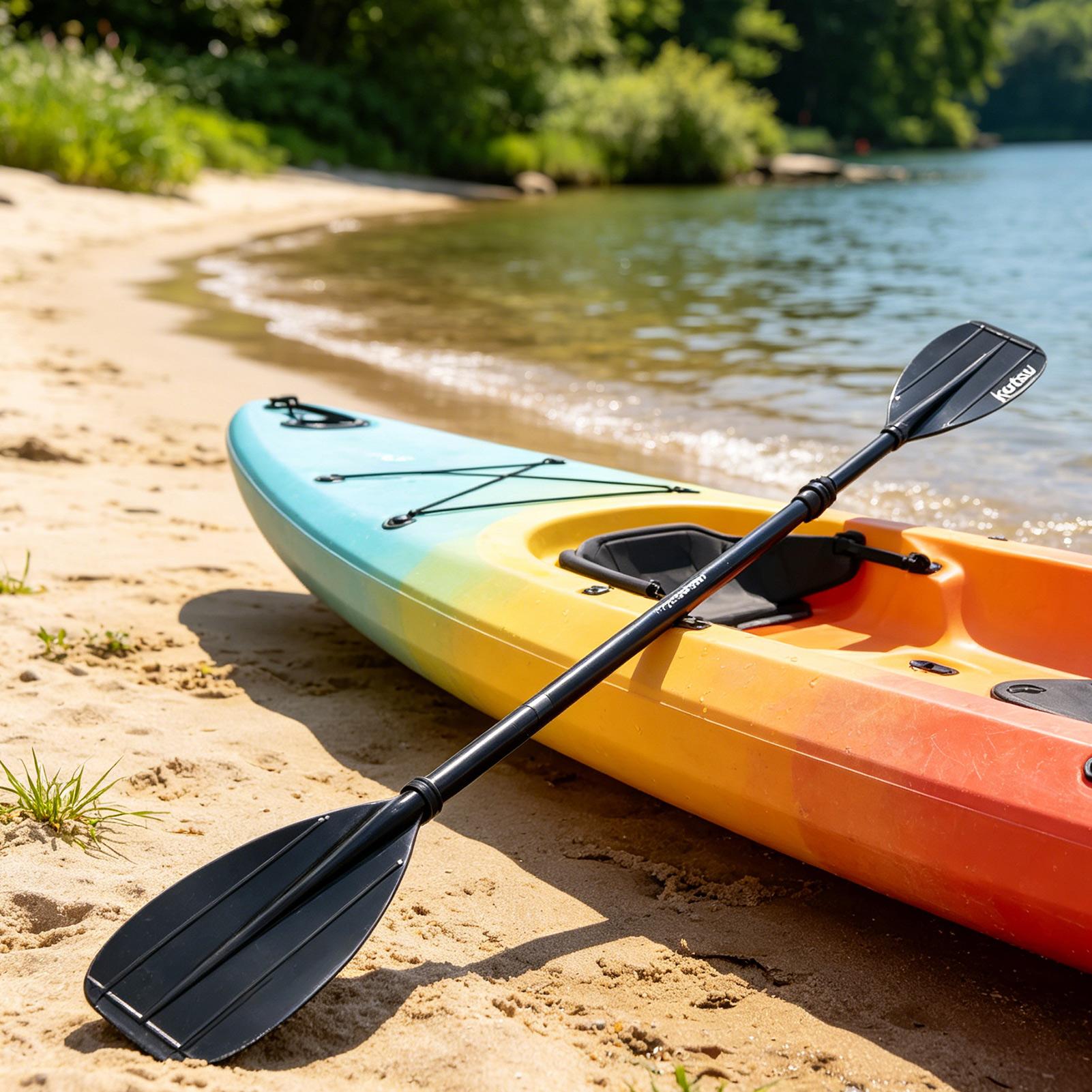 Fishing Kayak Paddle - カーボンファイバーパドル 2 セクション軽量ダブルヘッドパドルボード釣りカヤックパドル子供用ローイングツーリング湖川海