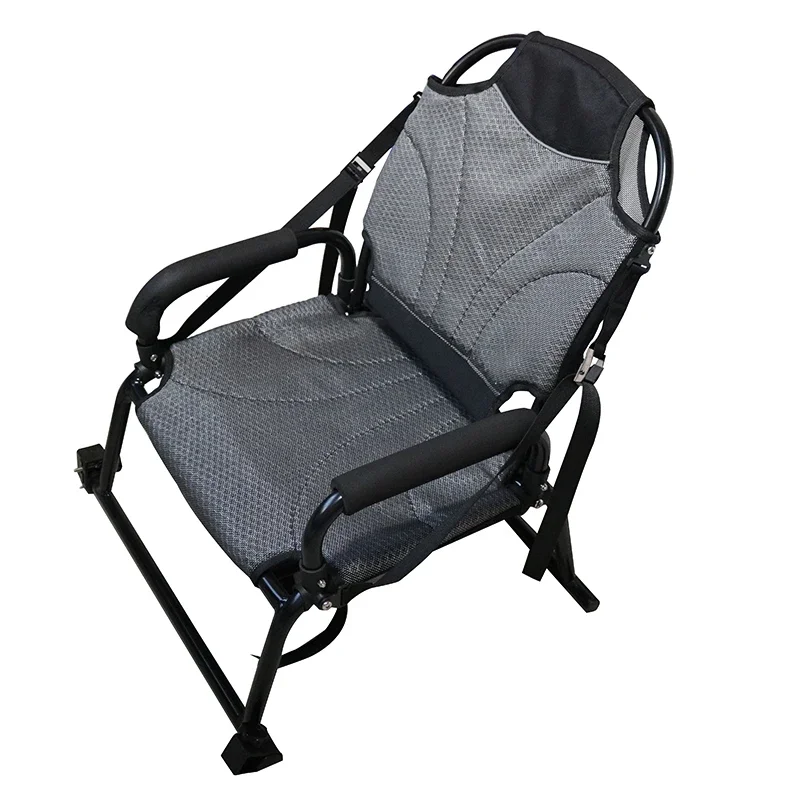Fishing Kayak Sit In - 通気性のあるメッシュカヤックフィッシングチェア、アームレスト付き、軽量3.2kgアルミニウム製折りたたみ式交換用シート、インフレータブルボート用