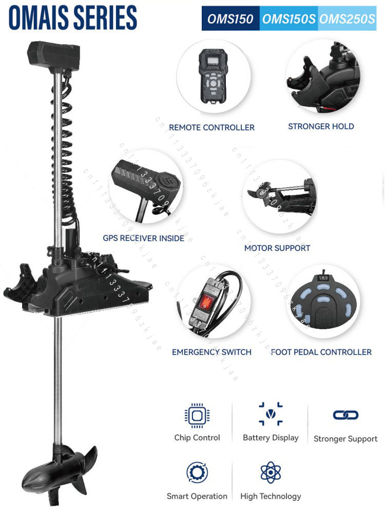 Fishing Kayak Trolling Motor - 電動トローリング船外機ポンツーンエンジン、カヌー、マリン、海水、スピードウォータージェットボート、オーシャンフィッシングカヤック用