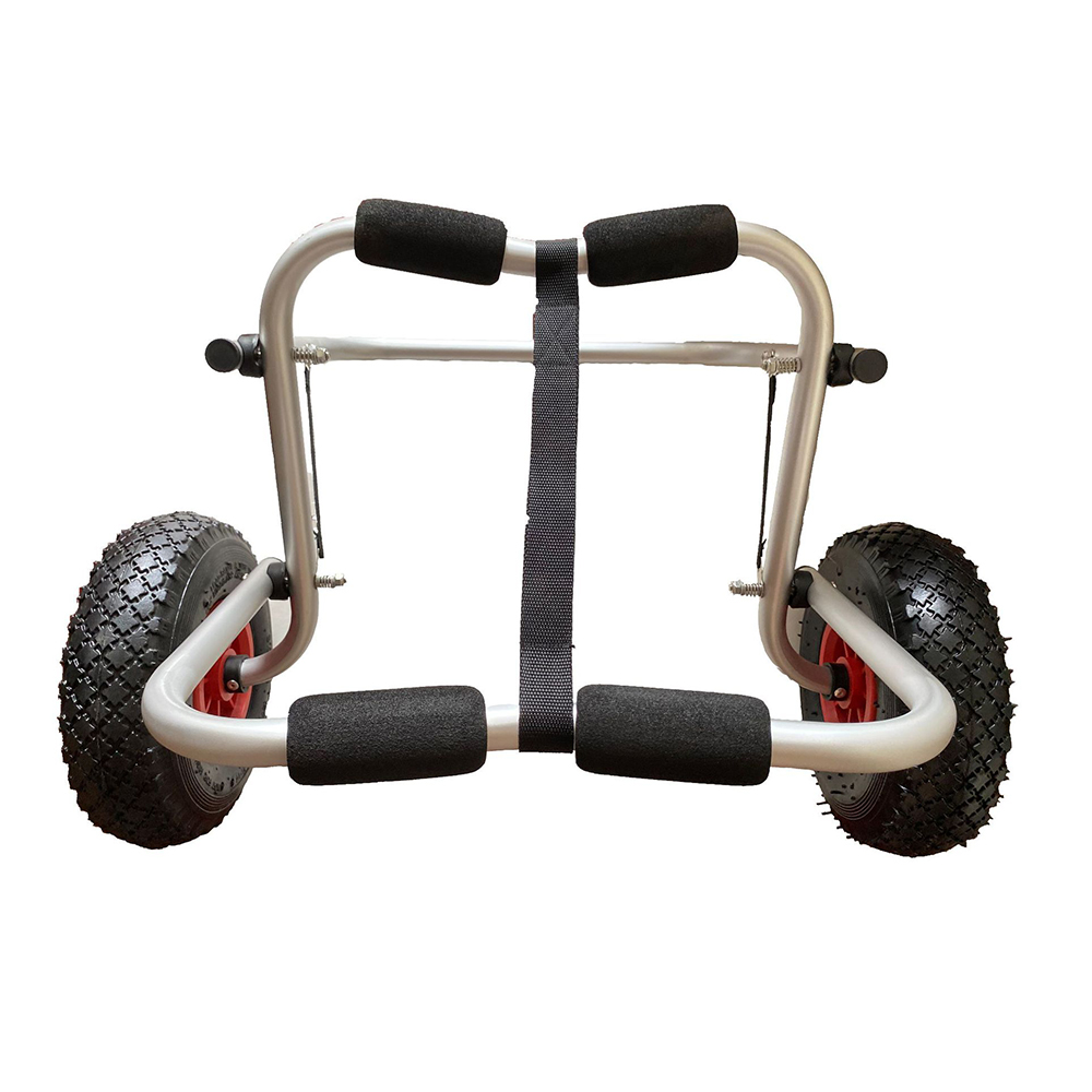 Fishing Kayak Cart - 折りたたみ式カヤックカートキャリア 調節可能なユニバーサルカヌービーチカート 取り付け簡単 カヌートロリーホイール 輸送用カヤックアクセサリー
