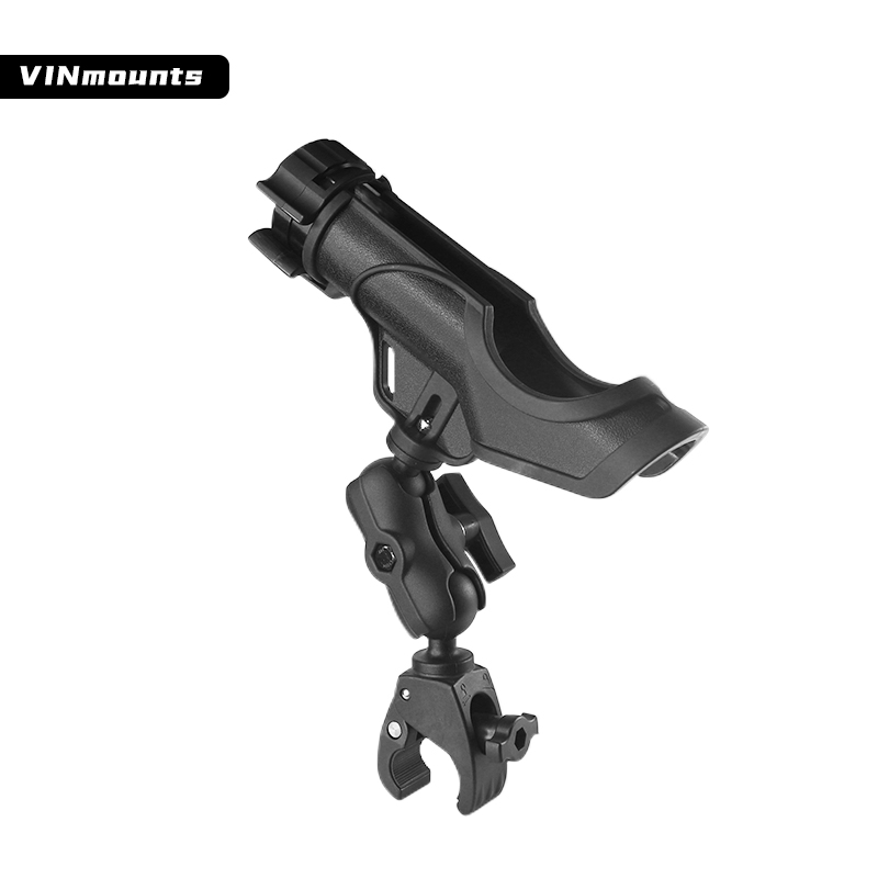 Fishing Kayak Rod Holder - VIN マウント釣り竿ホルダーブラケット 360 度調整可能 パイプクランプ付き カヤック