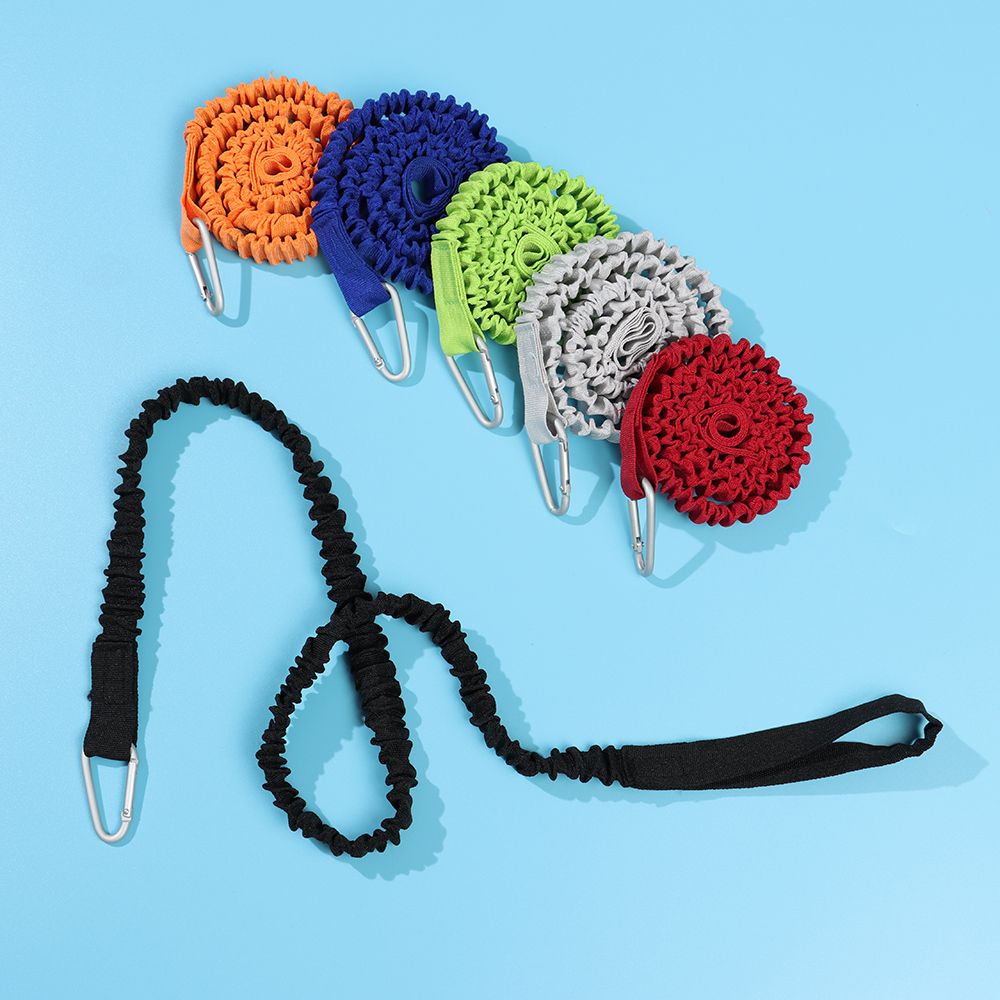 Fishing Kayak Paddle Leash - 調節可能な弾性カヤックカヌーパドルリーシュ釣竿リーシュ安全ロープカラビナ手漕ぎボートアクセサリー