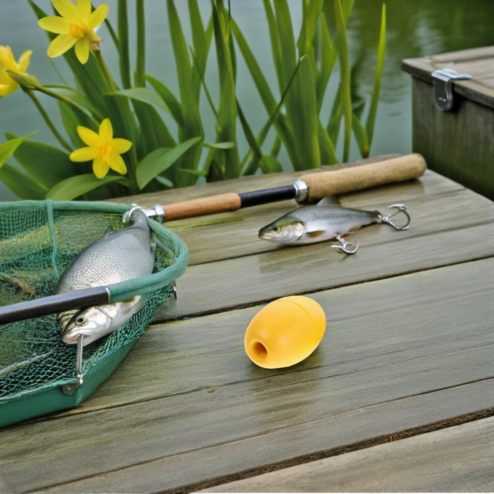 Fishing Kayak Anchor - 8個入りヨットフロートブイ、高視認性オーバルブイ、カヤックアンカー釣り用ドックマーカー、マリンブイフロート