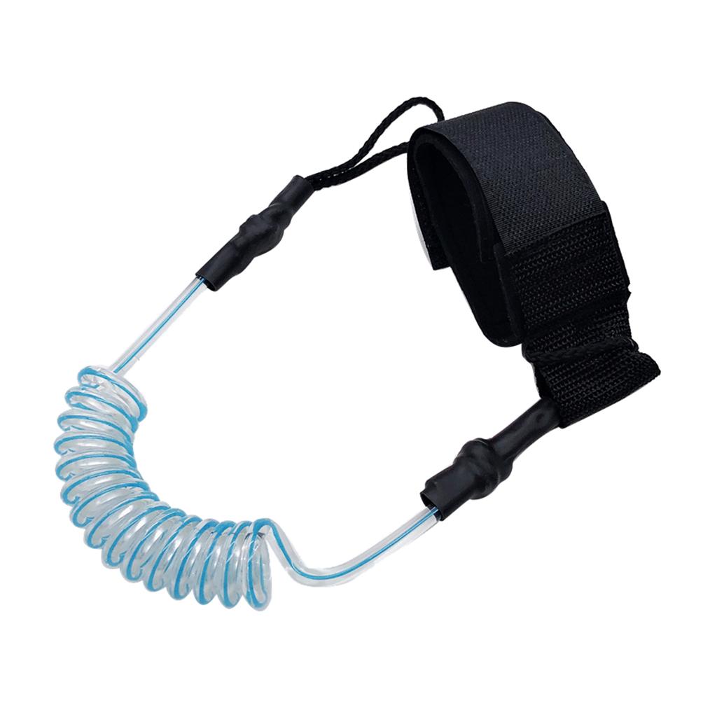 Fishing Kayak Paddle Leash - 4フィートのコイルサーフリーシュ、カヤック、カヌー、サーフィンなどに使えるユニバーサルパドル/釣り竿リーシュ、サーフボードスイベルストレッチロープ