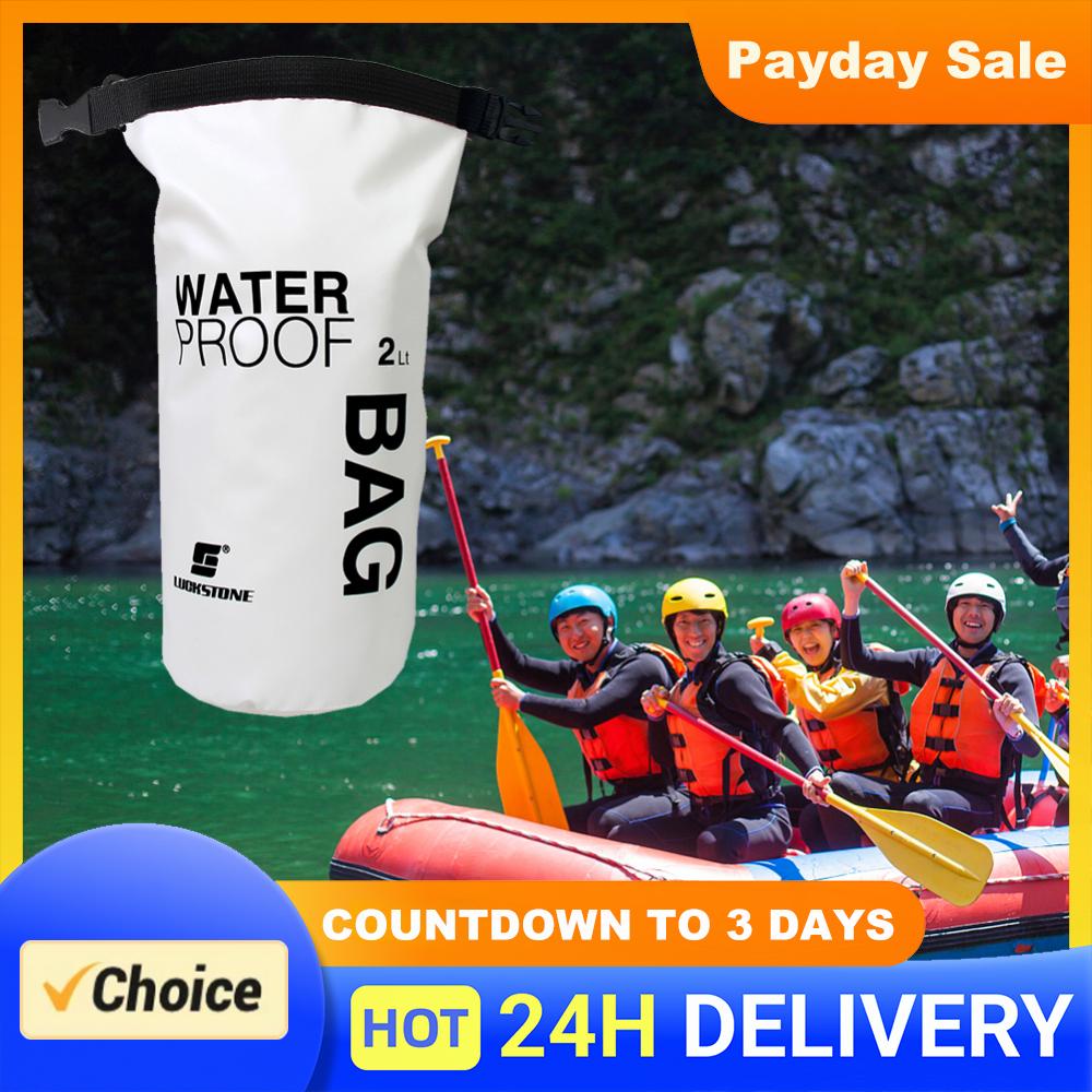 Fishing Kayak Storage Bag - 2L 水泳ウォーターバッグ超軽量ラフティングカヤックバッグ携帯電話ケースカメラ収納屋外ダイビング釣りボート用