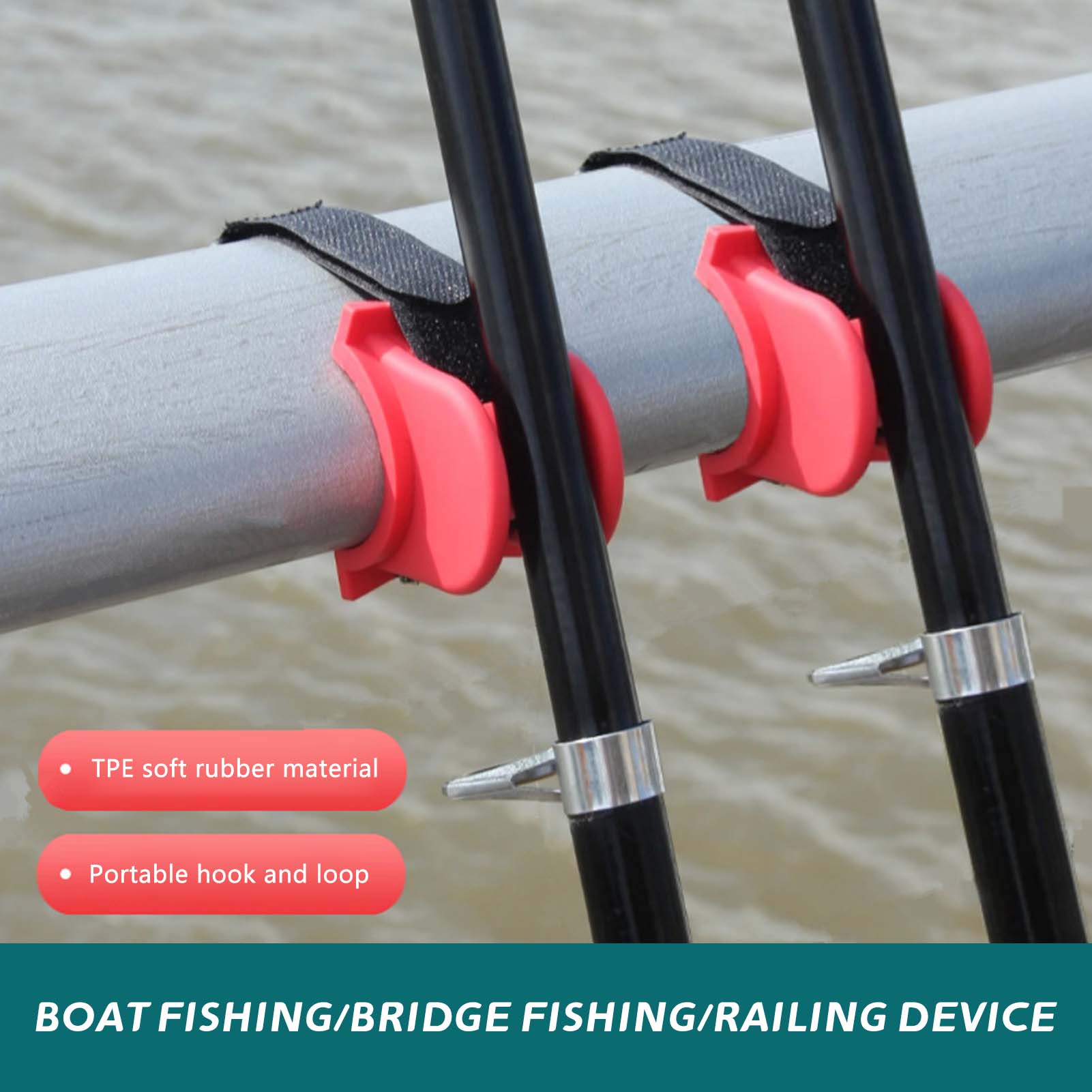 Fishing Kayak Sit On Top - U字型ボート釣り竿ホルダー、頑丈な構造、TPE釣り餌キーパー、カヤック、マリンフィッシングに最適