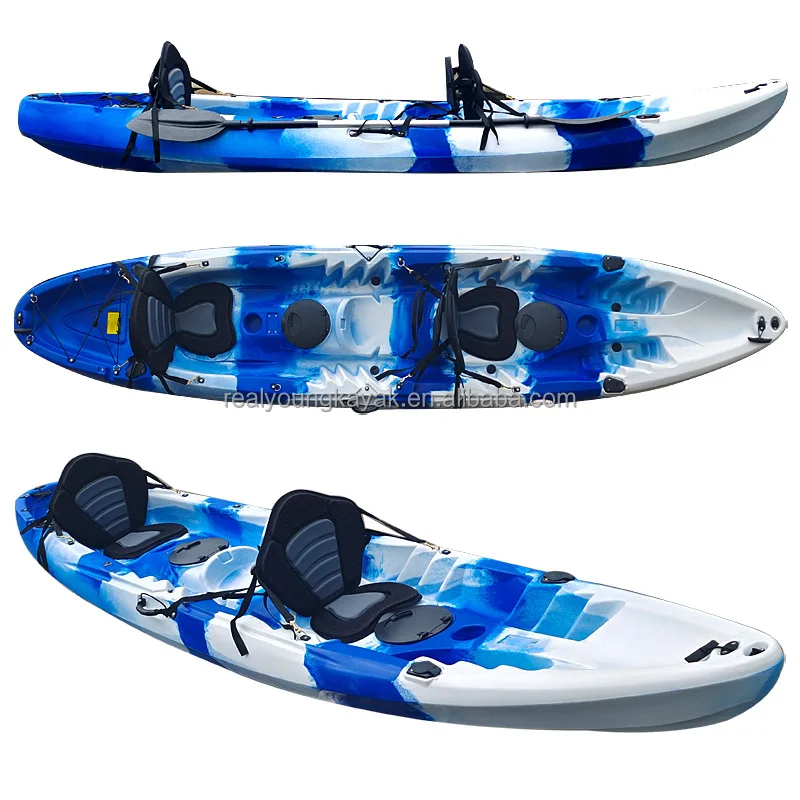 Fishing Kayak Sit In - 2026年製 ロトモールド タンデムカヤック ファミリー向け シットオントップ 2人乗り