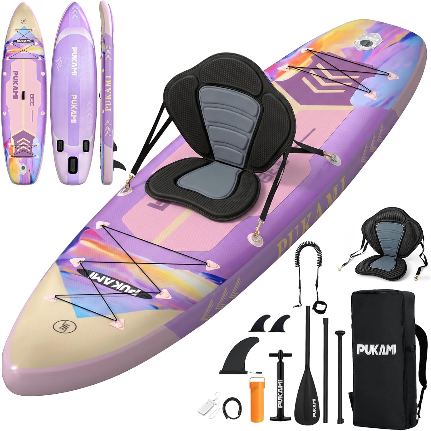 Fishing Kayak Paddle - エクストラワイドインフレータブルスタンドアップパドルボード、11'1