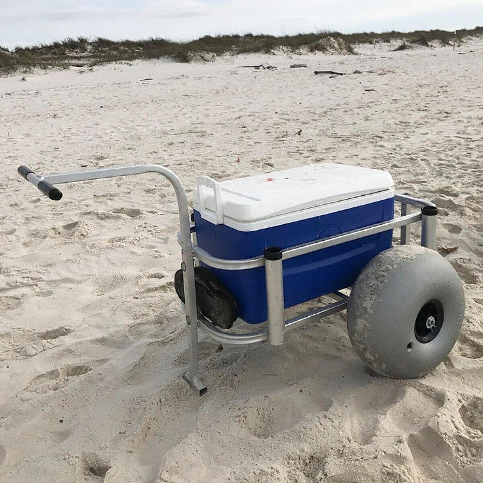 16インチバルーンホイール大型砂浜用ホイール80kg高耐荷重 - Fishing Kayak Cart のレビューと価格