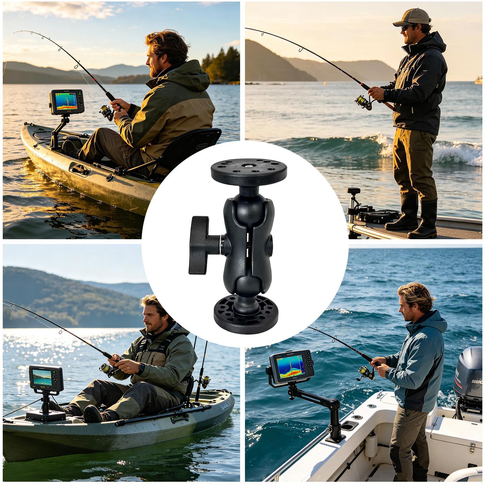 カヤック魚群探知機マウント 360度調整可能 カヤックトラン - Fishing Kayak Fish Finder Mount のレビューと価格