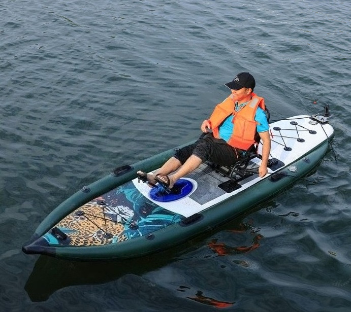 屋外用プロフェッショナル一人用ペダル式インフレータブルカヤッ - Fishing Kayak Pedal Drive のレビューと価格