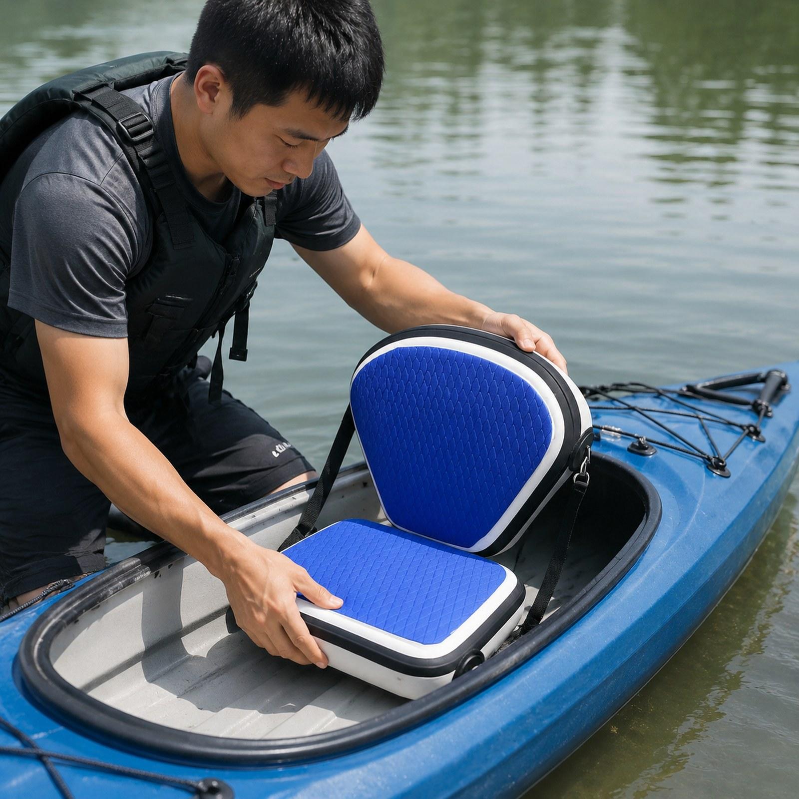 調節可能な PVC カヤックシートインフレータブルボートチェ - Fishing Kayak Seat のレビューと価格