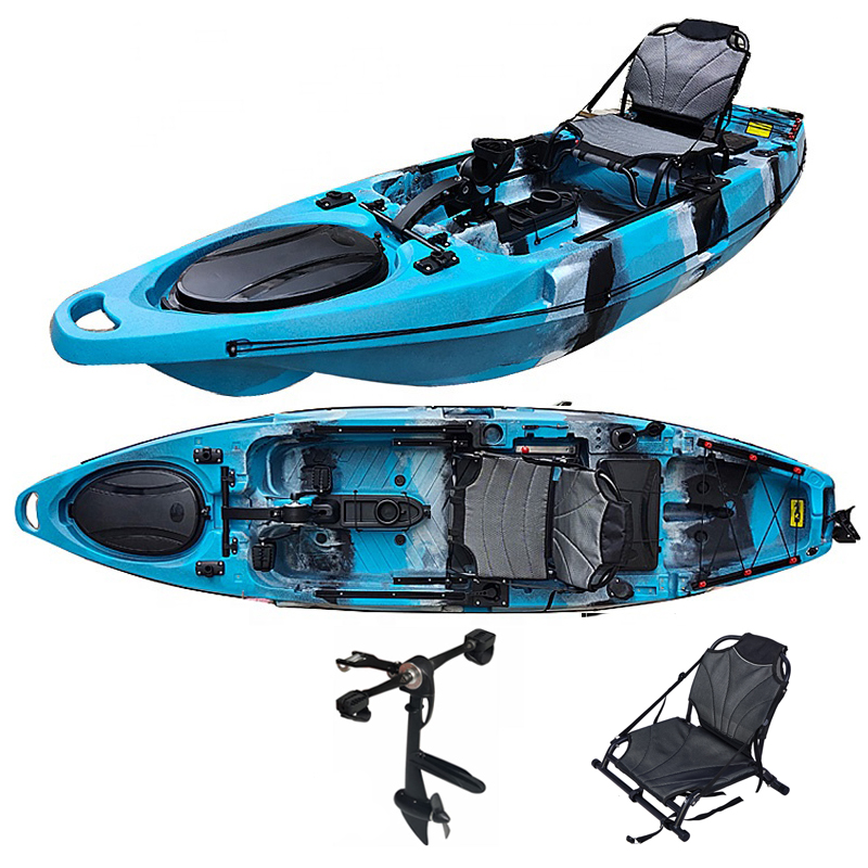 電動モーター付き10.5フィートシングルフィッシングカヤック - Fishing Kayak Trolling Motor のレビューと価格