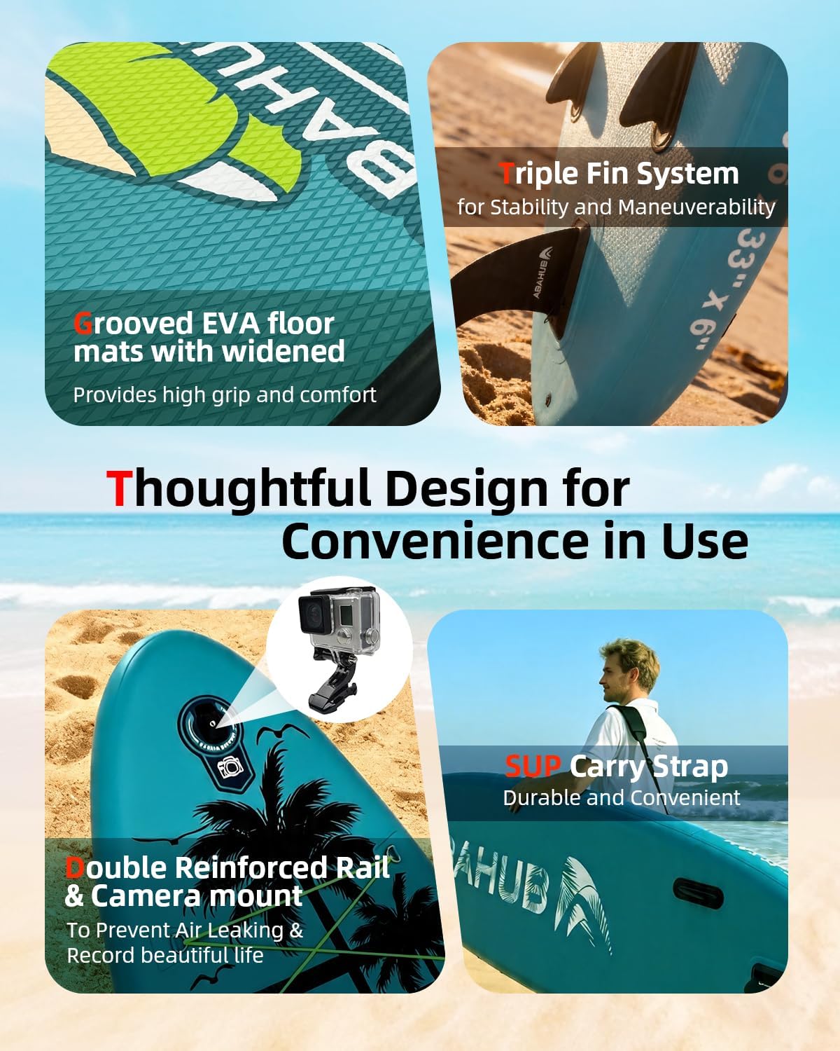 幅広10.6フィート×31/34インチのインフレータブルスタ - Fishing Kayak Paddle のレビューと価格