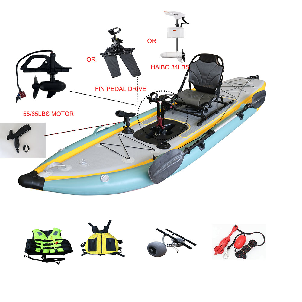 ペダル式折りたたみ式インフレータブルPVCシットオントップフ - Fishing Kayak Sit In のレビューと価格