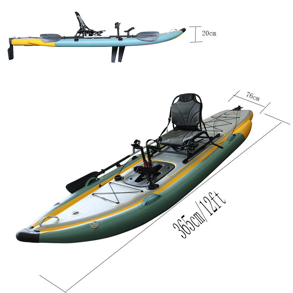 ペダル式折りたたみ式インフレータブルPVCシットオントップフ - Fishing Kayak Sit In のレビューと価格