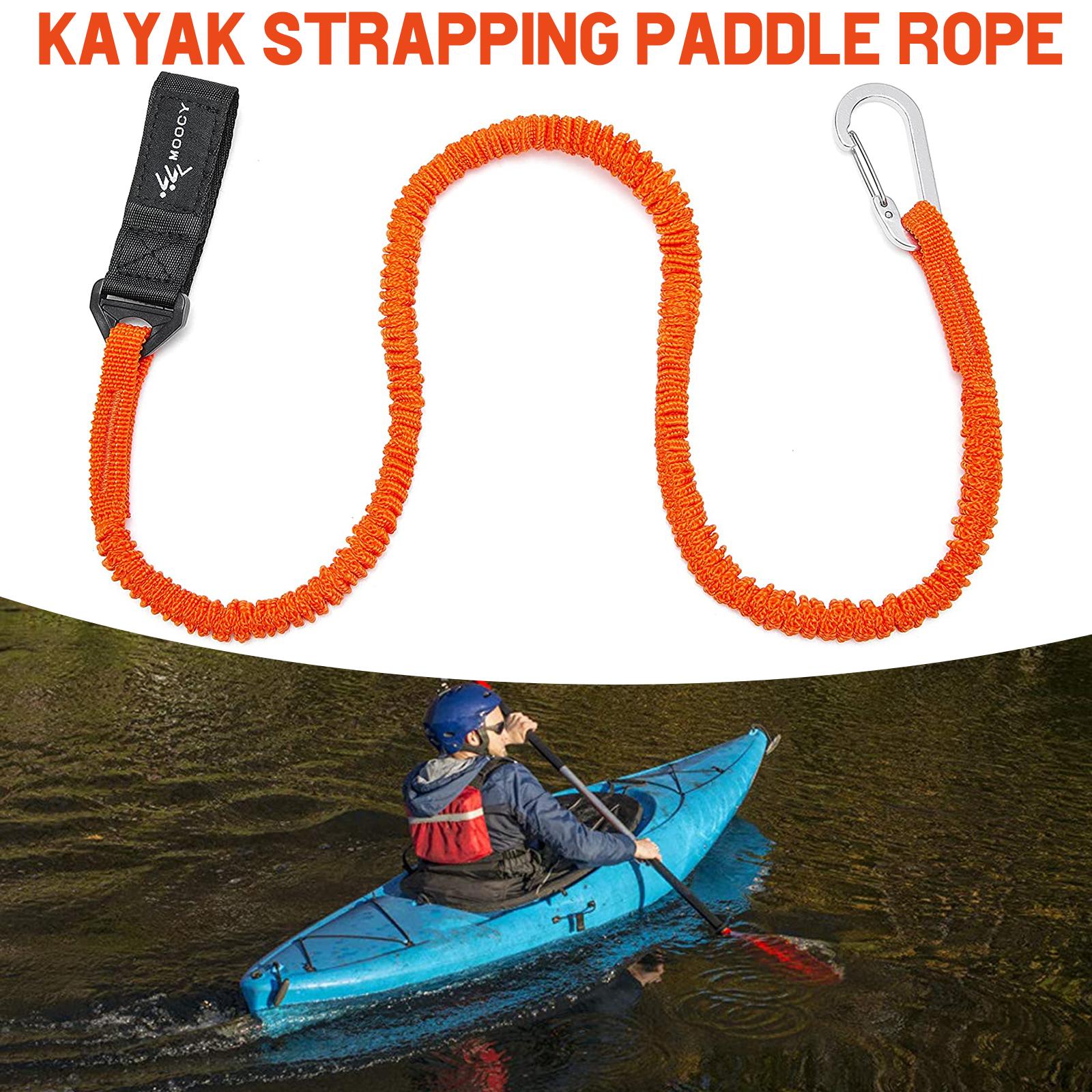 調節可能な弾性カヤックパドルリーシュ、安全フック付き、コイル - Fishing Kayak Paddle Leash のレビューと価格