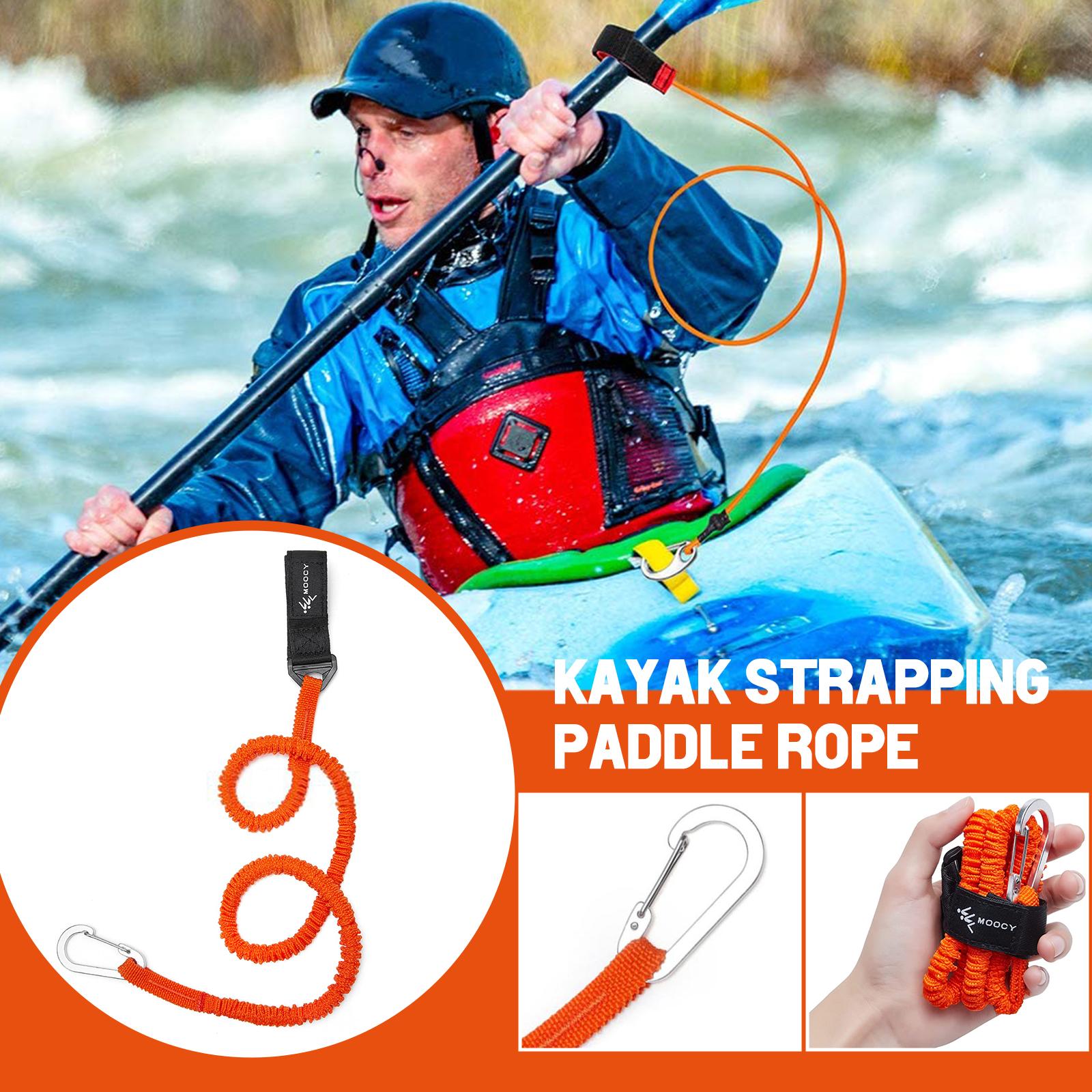 調節可能な弾性カヤックパドルリーシュ、安全フック付き、コイル - Fishing Kayak Paddle Leash のレビューと価格