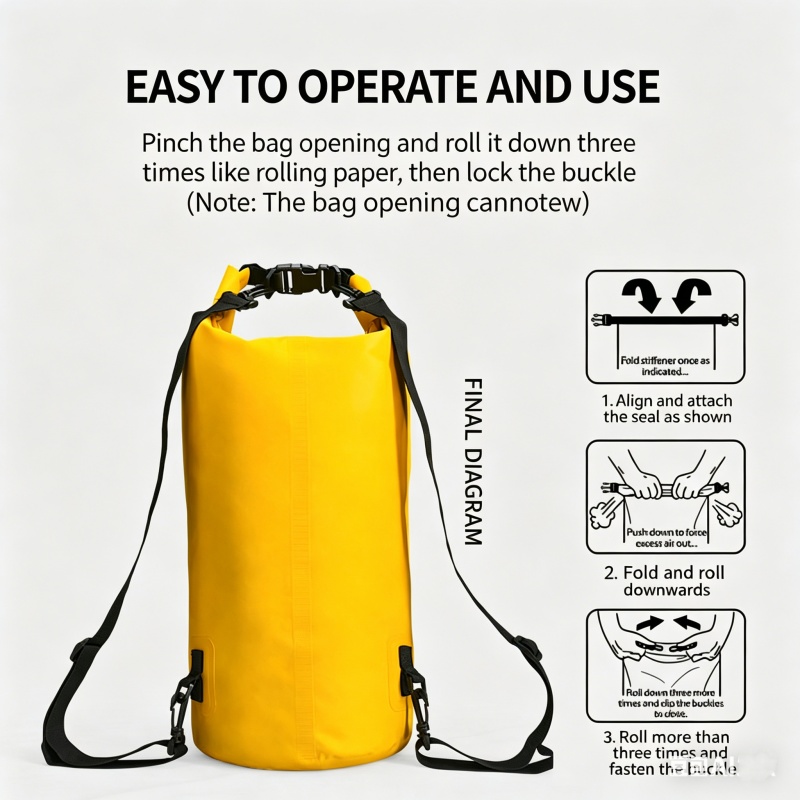 水泳用防水ドライバッグ 5L/10L/20L/30L アウト - Fishing Kayak Storage Bag のレビューと価格