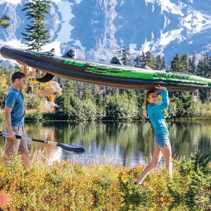 1/2人乗りカヤックインフレータブルディンギーラフティングダ - Fishing Kayak Inflatable のレビューと価格