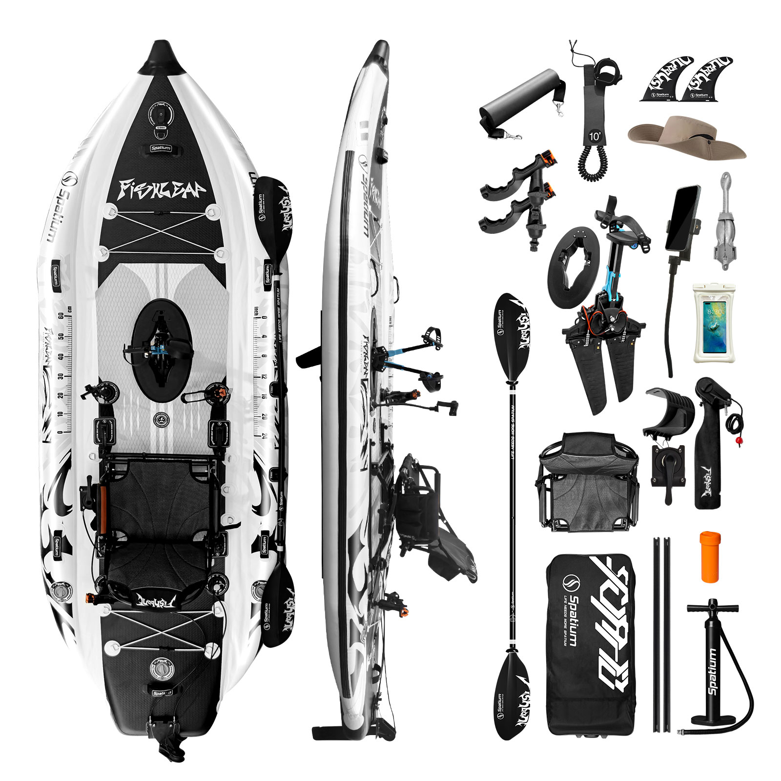 Spatium 11.5フィート フリッパーペダルドライブ  - Fishing Kayak Pedal Drive のレビューと価格