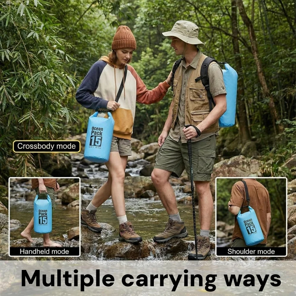 500D防水ドライバッグフローティング、ロールトップドライサ - Fishing Kayak Storage Bag のレビューと価格