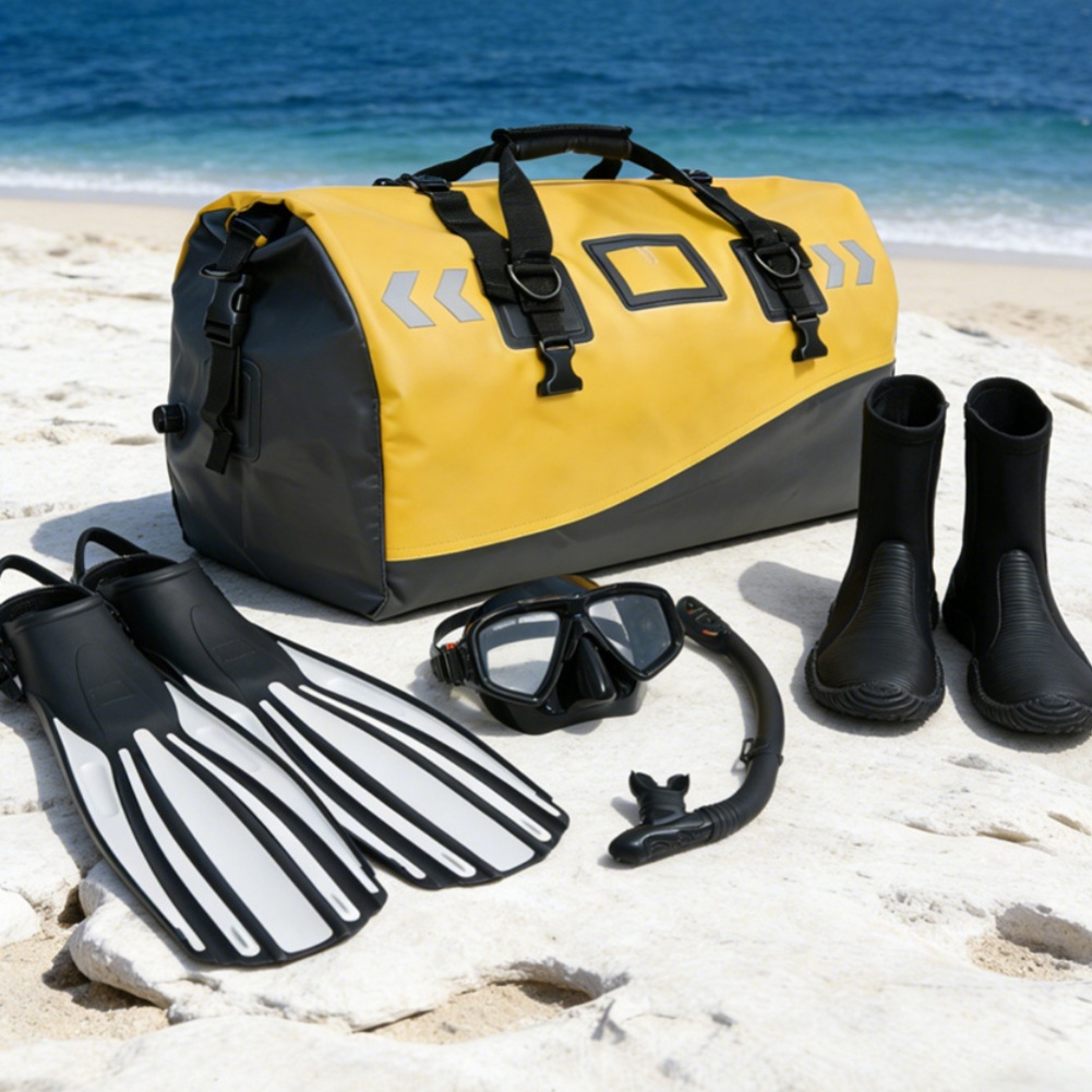 大容量/46L 66L PVC 防水ドライバッグ ショルダー - Fishing Kayak Storage Bag のレビューと価格