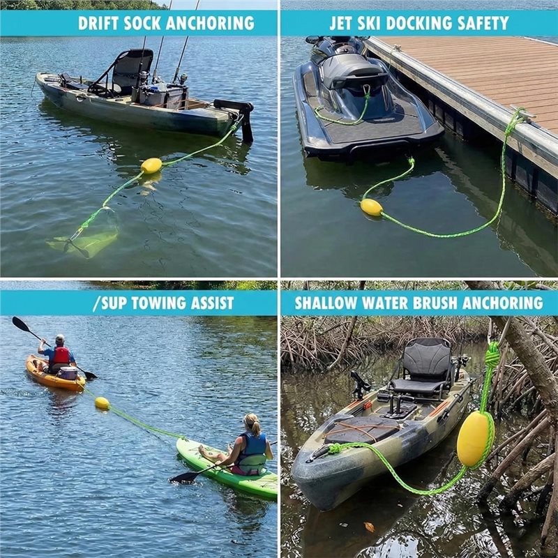 X08A ドリフトソックアンカーロープ 20FT カヤック牽 - Fishing Kayak Anchor のレビューと価格