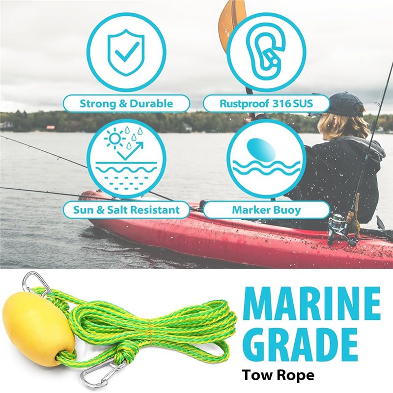 X08A ドリフトソックアンカーロープ 20FT カヤック牽 - Fishing Kayak Anchor のレビューと価格