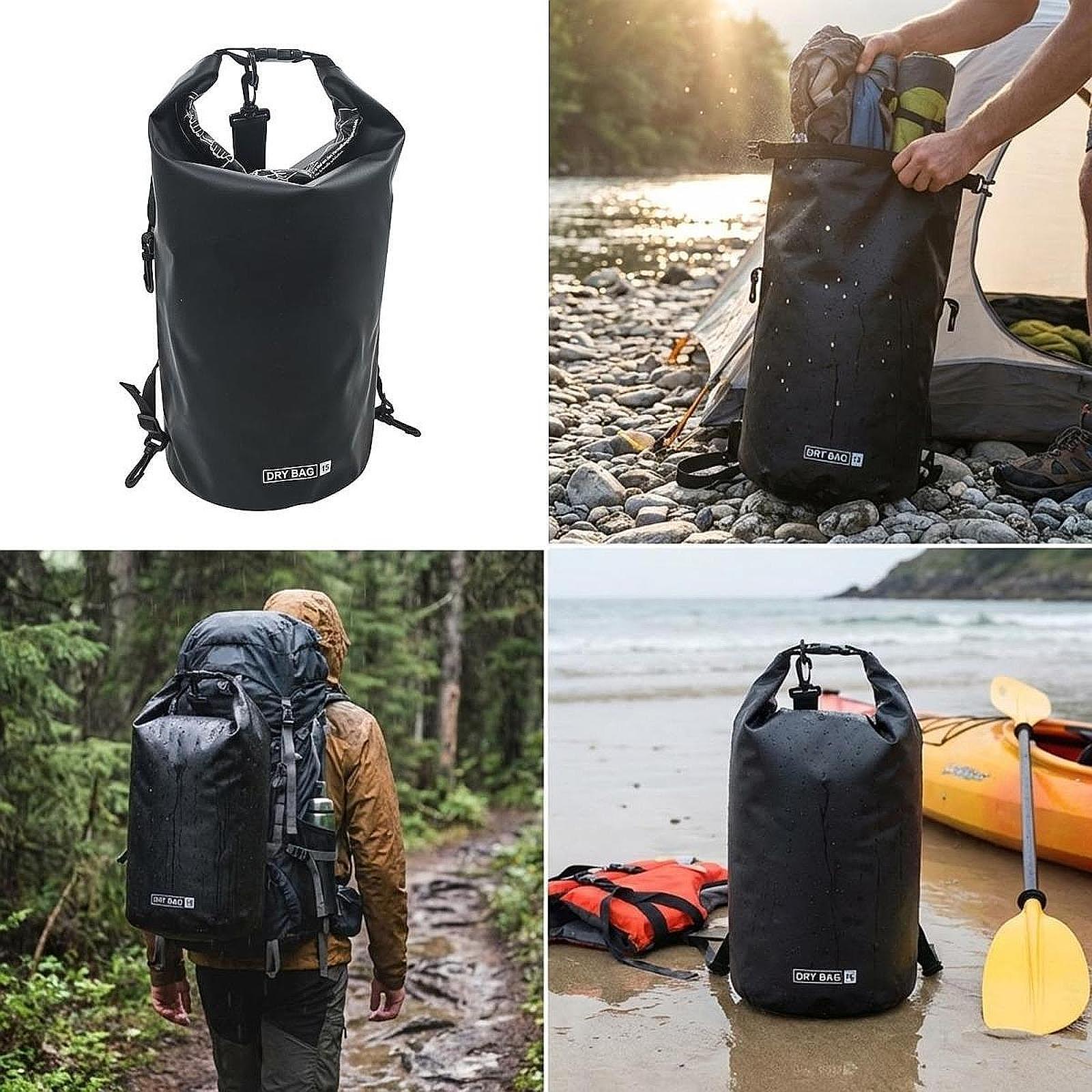 防水ドライバッグ収納 調節可能なストラップ 丈夫なオーガナイ - Fishing Kayak Storage Bag のレビューと価格